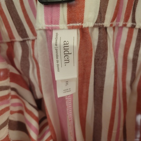 Auden Women's Size XXL Striped Flannel Pajama Pants Red/Pink - Picture 7 of 9